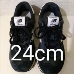 中古　黒　24cm　ニューバランス　574