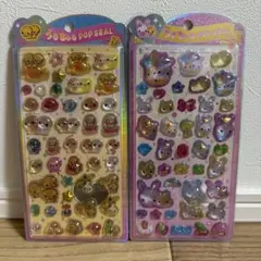 正規品　うるちゅるPOPシール　フワフワらびちゃん　なっとうちゃん