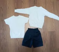 体操服3点セット 110cm 白・紺