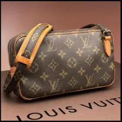 美品✨ルイヴィトン ショルダーバッグ レディース バンドリエール モノグラム 茶