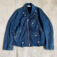 【USED】ビューティーアンドユース　デニムライダース　Mのサムネイル