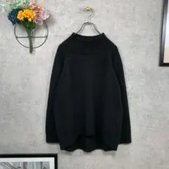 【古着】lowrys farm レディース ニット ハイネック ブラック ★