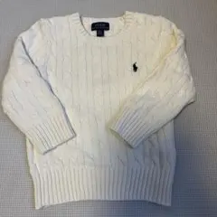 Polo Ralph Lauren ケーブル編みセーター 3/3T アイボリー