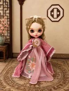 ブライス アイシードール 古代中国風アウトフィット ドール服 紅蓮