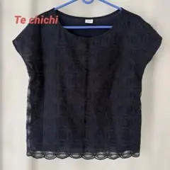 Te chichi 半袖カットソー レース ネイビーのサムネイル