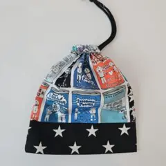 コップ入れ・コップ袋・巾着★ハンドメイド　コミック柄①