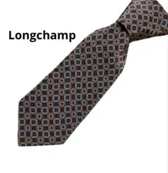 Longchamp ロンシャン ネクタイ 総柄 小紋柄 シルク イタリア製のサムネイル