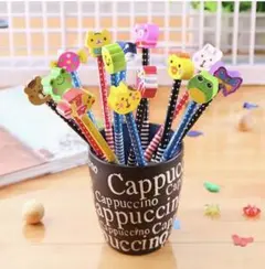消しゴム付鉛筆　4色23本セット　子ども　お誕生日　プレゼント　景品　文房具