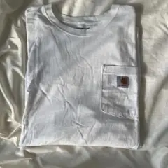 Carhartt ホワイト 長袖Tシャツ ポケット付き値下げ交渉おっけいです！