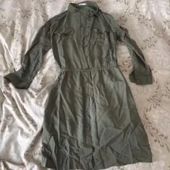 Opaque Clip オリーブグリーン シャツワンピース