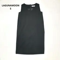 LAGUNAMOON　ラグナムーン ワンピース 上品, ノースリーブ 黒 Sのサムネイル