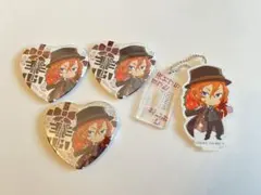 文スト 中原中也 ハート缶バッジ アクキー セット