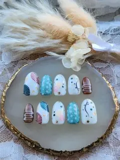 【受注制作】振り袖・和柄ネイル(菊・桜・マグネット)2025