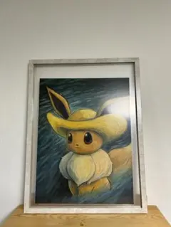 【ポケモン】 キャンバスアート布製 イーブイゴッホ30cm×40cm