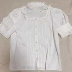 新品 LODISPOTTO ふたごRibbonふわふわ袖ブラウス ホワイト - メルカリ