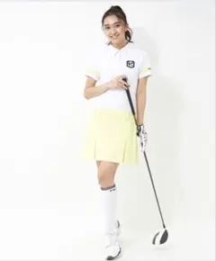 FILA GOLF カノコワンピース ホワイト×イエローのサムネイル