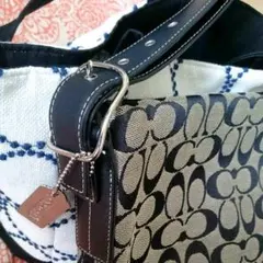 COACH*コーチバッグ☆紺 正規百貨店購入