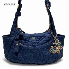 ANNA SUI キルティング バタフライ 蝶 ワンショルダーバッグ 黒 y2k