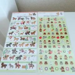 デザインシール　2点セット　【うま】