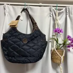 新品　タグ付き　folna フォルナ トートバッグ ネイビー　ナイロン　キルト