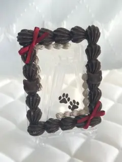 ホイップデコ トレカケース　B8サイズ　猫　足跡　肉球　ショコラ　チョコレート