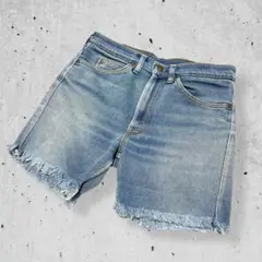 70sUSA製リーバイス517デニムショートパンツカットオフオレンジタブW32