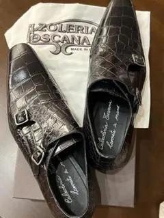 Calzoleria Toscana ダブルモンク クロコ型押し27〜28センチのサムネイル