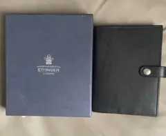 ETTINGER ノート 手帳カバー エッティンガー ブラック×パープル 牛革 