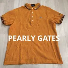 PEARLYGATES★ポロシャツ★半袖★オレンジ★L★ゴルフウェア★メンズ