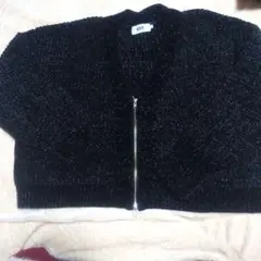 AZUL ブラック ラメ入りカーディガン