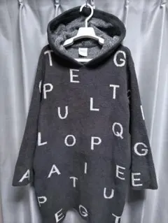 美品　ジェラートピケ　ルームウェア　ワンピース　パーカー　グレー