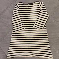 無印良品　ボーダーカットソーワンピース