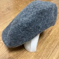 グレー ベレー帽