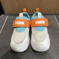 プーマ　エボルブ スリップオン16cm ブルー✖️オレンジ