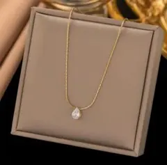 サージカルステン ネックレス しずく 【人気❣️】間違いなし czダイヤモンド✨