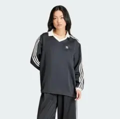 IR6099 adidas スリーストライプス サテン 長袖Tシャツ 2XL