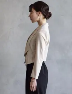 極美品　未使用級　AIMER エメ　ショールカラージャケット　ベージュ　L 楽天市場】ショールカラージャケット【ジャケット レディース