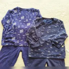 ユニクロ　長袖パジャマ　キッズパジャマ　お揃い　90cm　100cm