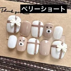 ネイルチップ　冬ネイル　クリスマス