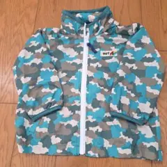 美品ミキハウス ホットビスケッツ ウインドブレーカー 80 迷彩 カモフラ