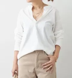ドゥーズィエムクラスAmericana ロングスリーブTシャツ　ナチュラルのサムネイル