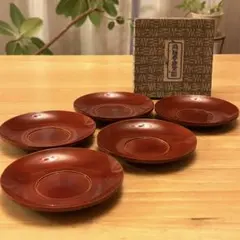 飛騨高山　春慶塗　茶托(4号)直径12cm位