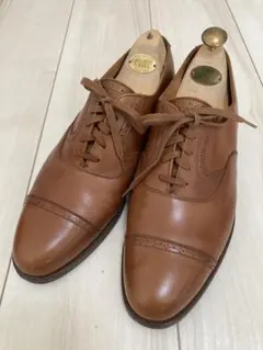 美品 クロケットアンドジョーンズ製 ラルフローレン キャップトゥ シューズ