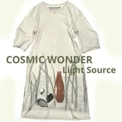 【COSMIC WONDER…】プリントワンピース　S〜M 綿　レア　ナチュラルのサムネイル