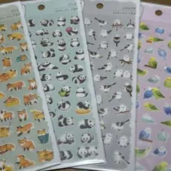 まめまめあにまる　シマエナガ　インコ　シール　2枚　マインドウェイブ　新品