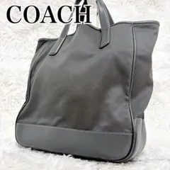COACH Nylon Leather Tote Bag Black Largeのサムネイル