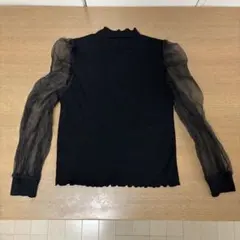 超美品‼️GRL‼️シースルー袖のリブ編み長袖トップス‼️
