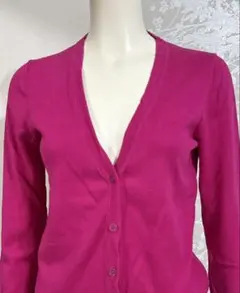 UNIQLO ニット　カーディガン　マゼンタ ピンク系