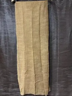 オーカー色　綿麻生地のマフラー、ショール