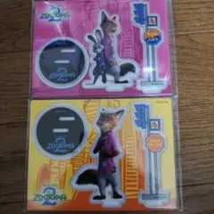 ズートピア2　 Happyくじ　G賞アクリルスタンドプロップス　2個セット